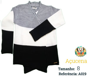 Gardigan em Tricod Tricolor