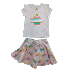 Conjunto Blusa e Saia com Shorts