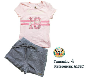 Conjunto Blusa em Cotton e Shorts