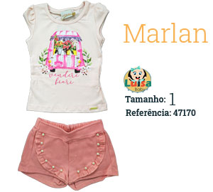Conjunto blusa em cotton e shorts em cotton bee honey 