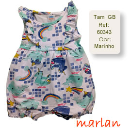 Macacao Bebe Feminino