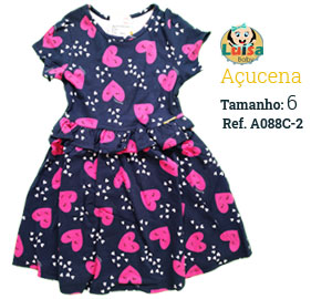 Vestido Estampado Manga Curta