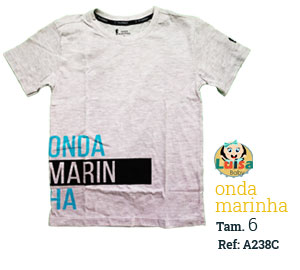 Camiseta em Meia Malha com Estampa